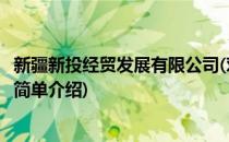 新疆新投经贸发展有限公司(对于新疆新投经贸发展有限公司简单介绍)
