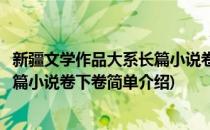 新疆文学作品大系长篇小说卷下卷(对于新疆文学作品大系长篇小说卷下卷简单介绍)