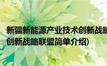 新疆新能源产业技术创新战略联盟(对于新疆新能源产业技术创新战略联盟简单介绍)