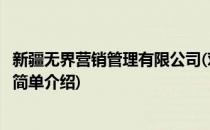 新疆无界营销管理有限公司(对于新疆无界营销管理有限公司简单介绍)