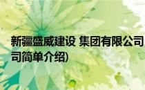 新疆盛威建设 集团有限公司(对于新疆盛威建设 集团有限公司简单介绍)