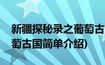 新疆探秘录之葡萄古国(对于新疆探秘录之葡萄古国简单介绍)