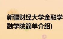 新疆财经大学金融学院(对于新疆财经大学金融学院简单介绍)