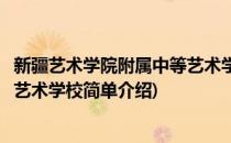 新疆艺术学院附属中等艺术学校(对于新疆艺术学院附属中等艺术学校简单介绍)