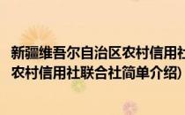 新疆维吾尔自治区农村信用社联合社(对于新疆维吾尔自治区农村信用社联合社简单介绍)