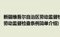 新疆维吾尔自治区劳动监督检查条例(对于新疆维吾尔自治区劳动监督检查条例简单介绍)