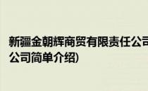 新疆金朝辉商贸有限责任公司(对于新疆金朝辉商贸有限责任公司简单介绍)