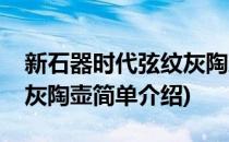 新石器时代弦纹灰陶壶(对于新石器时代弦纹灰陶壶简单介绍)