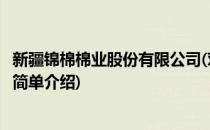 新疆锦棉棉业股份有限公司(对于新疆锦棉棉业股份有限公司简单介绍)