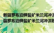 新疆罗布泊钾盐矿米兰河冲洪积扇供水水文地质详查(对于新疆罗布泊钾盐矿米兰河冲洪积扇供水水文地质详查简单介绍)