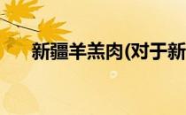 新疆羊羔肉(对于新疆羊羔肉简单介绍)