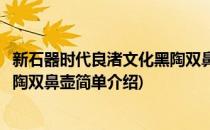 新石器时代良渚文化黑陶双鼻壶(对于新石器时代良渚文化黑陶双鼻壶简单介绍)