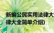 新编公民实用法律大全(对于新编公民实用法律大全简单介绍)