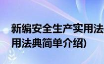 新编安全生产实用法典(对于新编安全生产实用法典简单介绍)