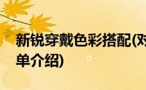 新锐穿戴色彩搭配(对于新锐穿戴色彩搭配简单介绍)