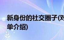 新身份的社交圈子(对于新身份的社交圈子简单介绍)