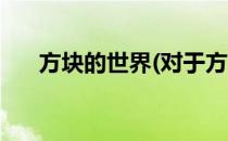 方块的世界(对于方块的世界简单介绍)