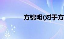 方锦明(对于方锦明简单介绍)