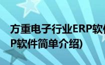 方重电子行业ERP软件(对于方重电子行业ERP软件简单介绍)