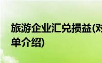 旅游企业汇兑损益(对于旅游企业汇兑损益简单介绍)