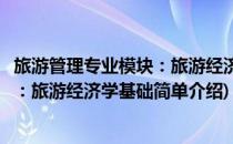 旅游管理专业模块：旅游经济学基础(对于旅游管理专业模块：旅游经济学基础简单介绍)