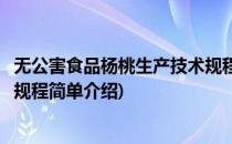 无公害食品杨桃生产技术规程(对于无公害食品杨桃生产技术规程简单介绍)