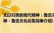 无以归类的现代精神：鲁迅文化论集(对于无以归类的现代精神：鲁迅文化论集简单介绍)