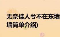 无奈佳人兮不在东墙(对于无奈佳人兮不在东墙简单介绍)
