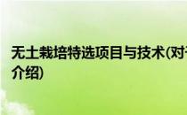 无土栽培特选项目与技术(对于无土栽培特选项目与技术简单介绍)