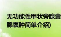 无功能性甲状旁腺囊肿(对于无功能性甲状旁腺囊肿简单介绍)