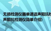 无损检测仪器单通道声阻抗检测仪(对于无损检测仪器单通道声阻抗检测仪简单介绍)