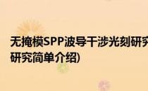 无掩模SPP波导干涉光刻研究(对于无掩模SPP波导干涉光刻研究简单介绍)