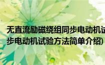 无直流励磁绕组同步电动机试验方法(对于无直流励磁绕组同步电动机试验方法简单介绍)