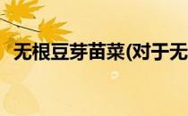 无根豆芽苗菜(对于无根豆芽苗菜简单介绍)