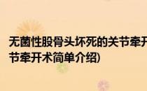无菌性股骨头坏死的关节牵开术(对于无菌性股骨头坏死的关节牵开术简单介绍)