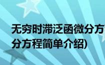 无穷时滞泛函微分方程(对于无穷时滞泛函微分方程简单介绍)