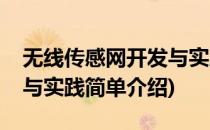 无线传感网开发与实践(对于无线传感网开发与实践简单介绍)