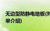无边型防静电地板(对于无边型防静电地板简单介绍)