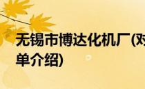 无锡市博达化机厂(对于无锡市博达化机厂简单介绍)
