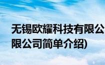 无锡欧耀科技有限公司(对于无锡欧耀科技有限公司简单介绍)