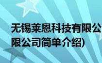 无锡莱恩科技有限公司(对于无锡莱恩科技有限公司简单介绍)