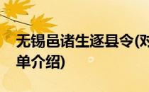 无锡邑诸生逐县令(对于无锡邑诸生逐县令简单介绍)