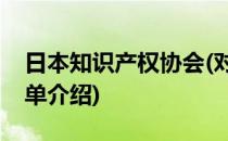 日本知识产权协会(对于日本知识产权协会简单介绍)