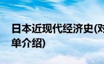 日本近现代经济史(对于日本近现代经济史简单介绍)