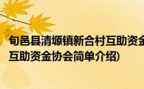 旬邑县清塬镇新合村互助资金协会(对于旬邑县清塬镇新合村互助资金协会简单介绍)