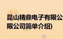 昆山精鼎电子有限公司(对于昆山精鼎电子有限公司简单介绍)