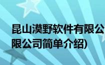 昆山漠野软件有限公司(对于昆山漠野软件有限公司简单介绍)