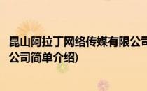 昆山阿拉丁网络传媒有限公司(对于昆山阿拉丁网络传媒有限公司简单介绍)