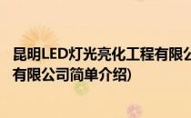 昆明LED灯光亮化工程有限公司(对于昆明LED灯光亮化工程有限公司简单介绍)