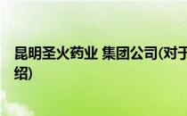 昆明圣火药业 集团公司(对于昆明圣火药业 集团公司简单介绍)